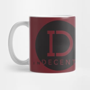 Indecently Decent Logo Black Mug